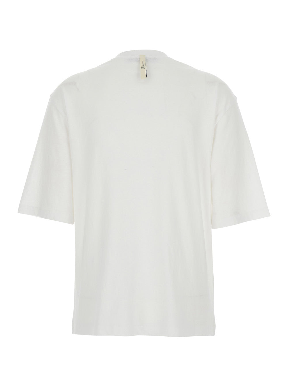 Jacquemus Women White T-Shirt With Round Neck And Logo On Front In Cotton For Women JACQUEMUS