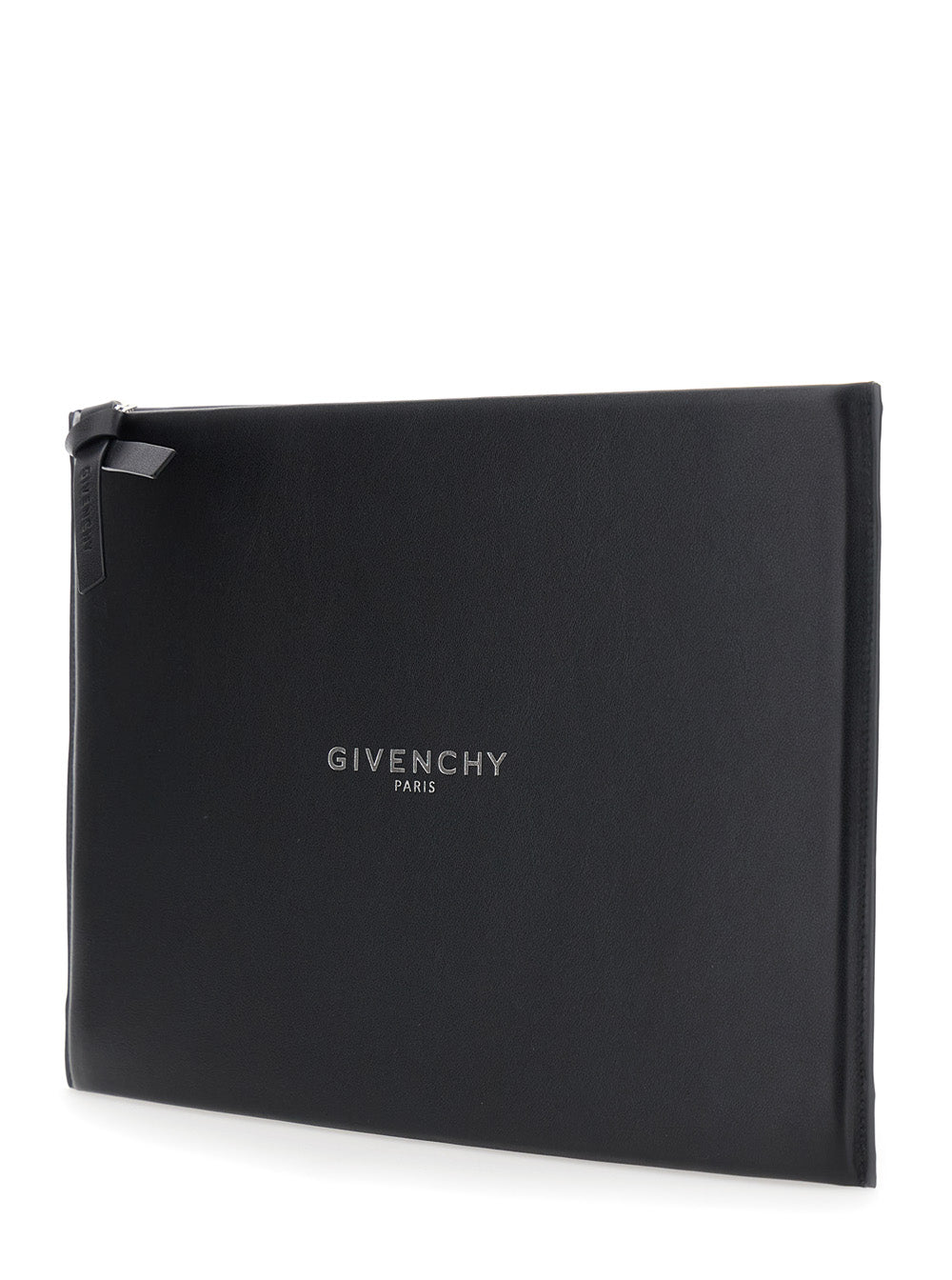 Givenchy Men 'Antigona' Black Clutch With Logo Lettering On The Front In Leather For Women GIVENCHY
