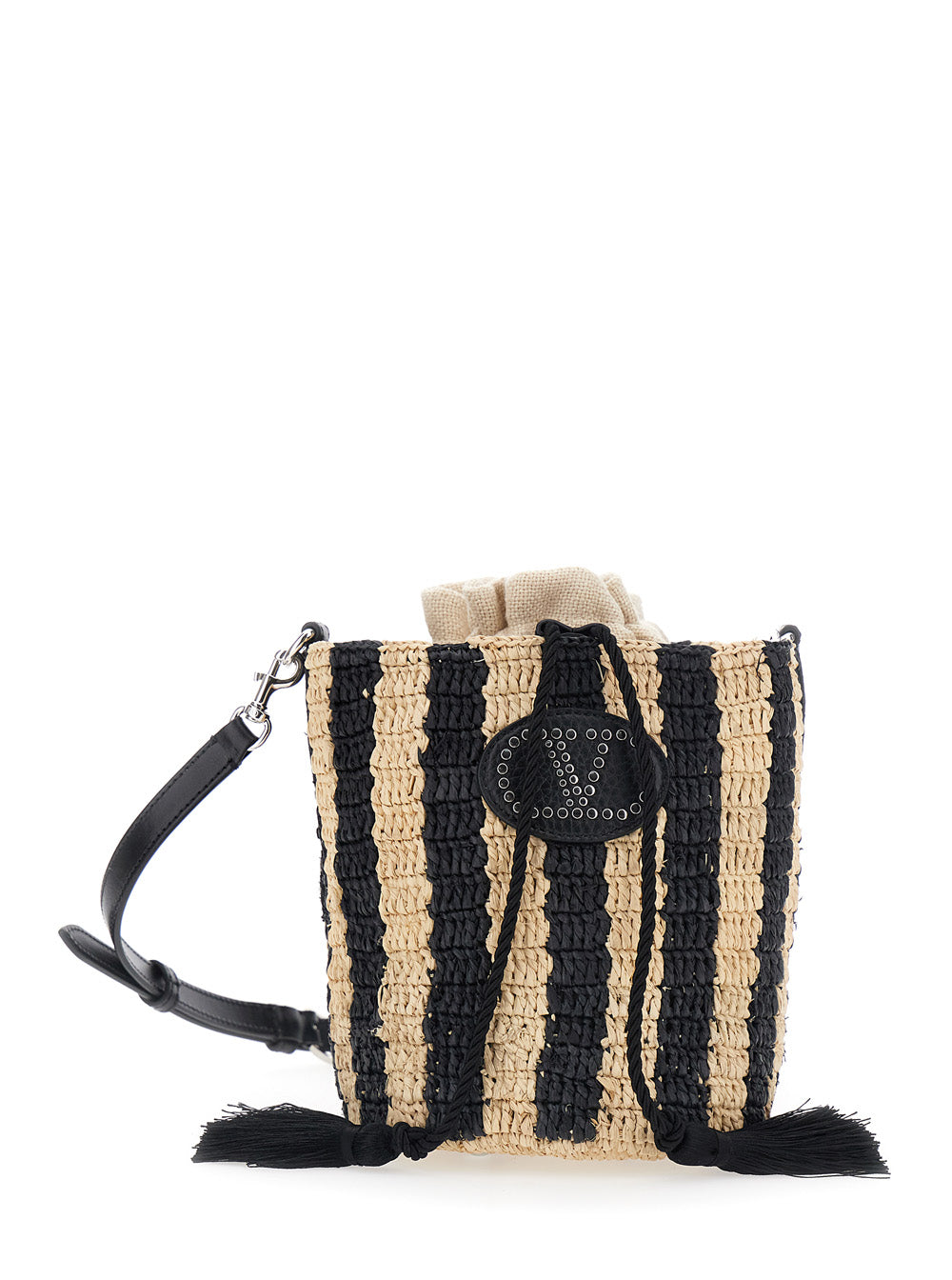 Valentino Garavani Women Small Bucket Bag Crochet Rafia VALENTINO GARAVANI