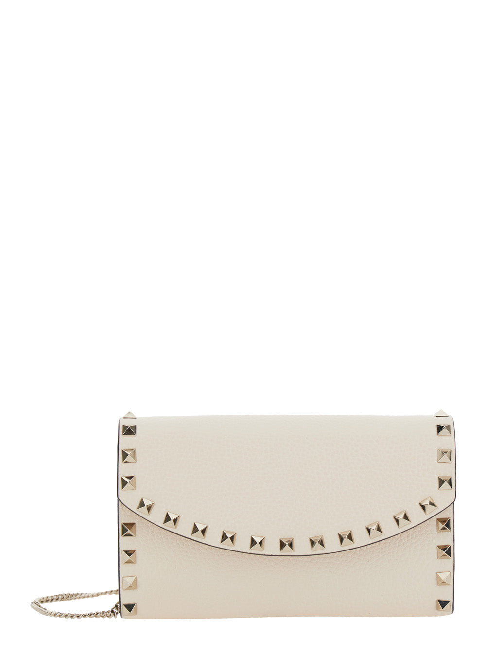 Valentino Garavani Women White Crossbody Bag With Rockstud Applied Details In Leather For Women VALENTINO GARAVANI