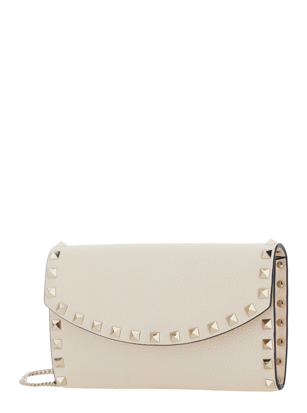 Valentino Garavani Women White Crossbody Bag With Rockstud Applied Details In Leather For Women VALENTINO GARAVANI