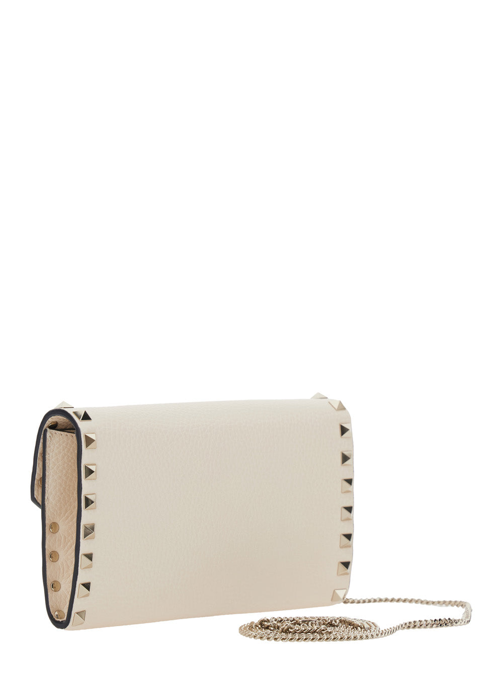 Valentino Garavani Women White Crossbody Bag With Rockstud Applied Details In Leather For Women VALENTINO GARAVANI