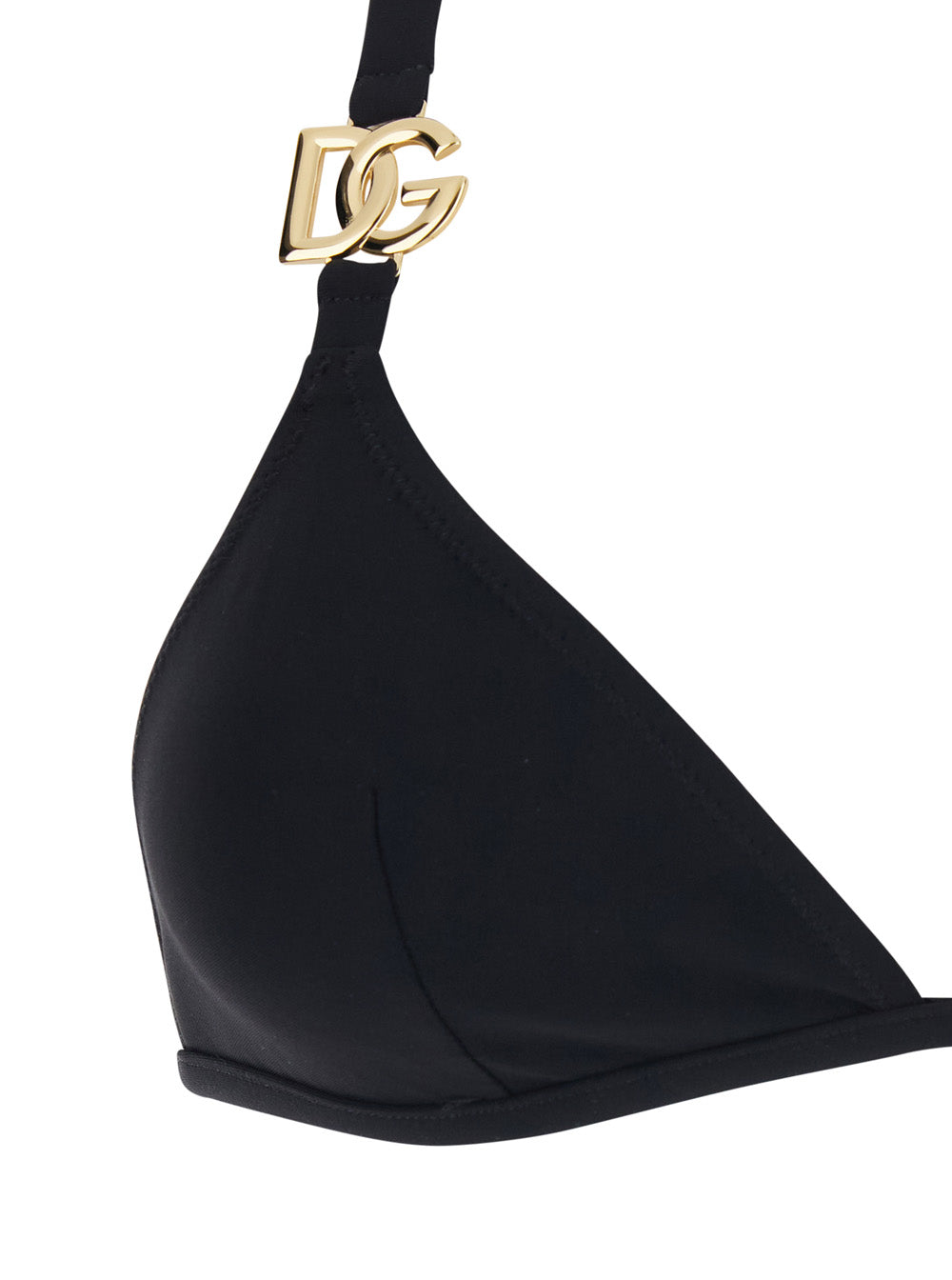 Dolce & Gabbana Women Black Bikini With Dg Logo Plates In Tech Fabric For Women DOLCE & GABBANA