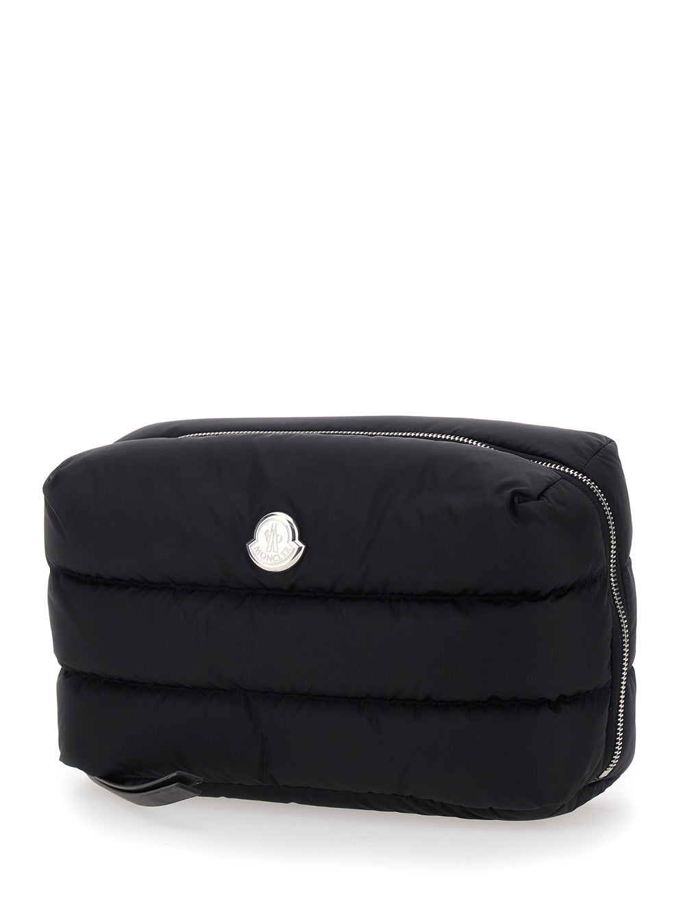 Moncler Women Clutch 'Caradoc' With Patch Logo On The Front In Black Tech Fabric For Women MONCLER