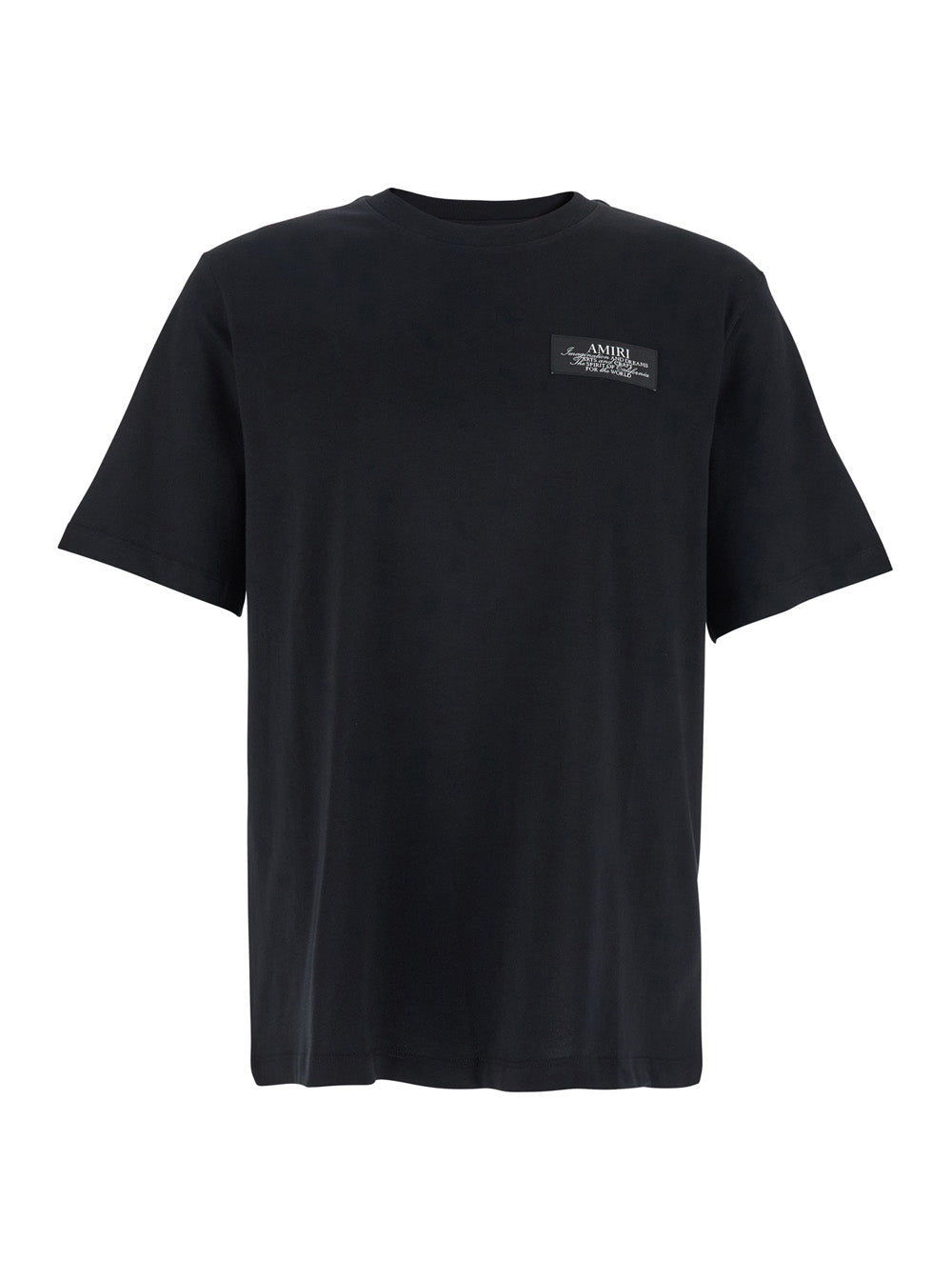 Amiri Men Black T-Shirt With Spirit Print On The Front In Cotton Men AMIRI