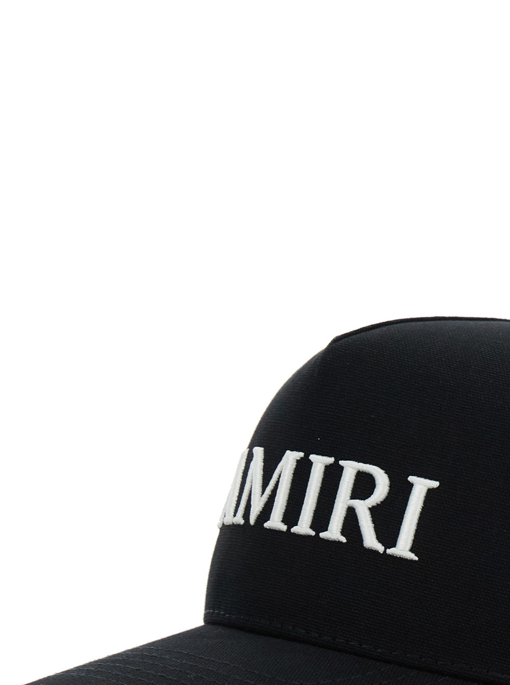 Amiri Men Black Hat With Leather Logo AMIRI
