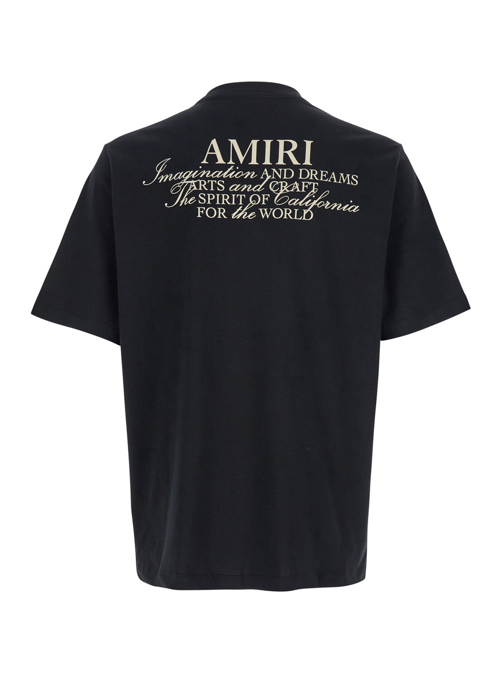 Amiri Men Black T-Shirt With Spirit Print On The Front In Cotton Men AMIRI