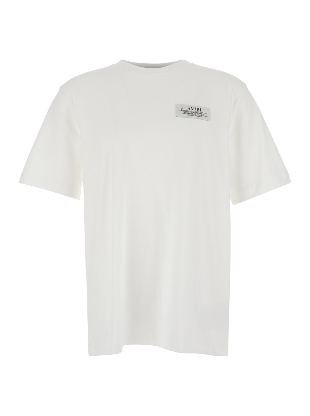 Amiri Men White T-Shirt With Spirit Print On The Front In Cotton For Men AMIRI