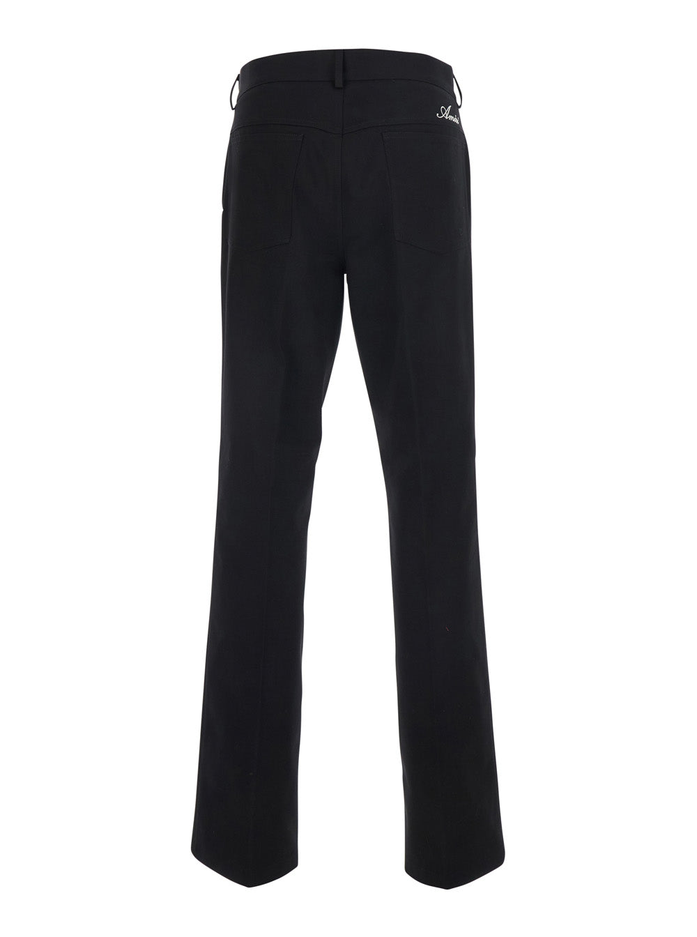 Amiri Men Black Pants With Logo Embroidery On The Back And Flared Leg In Cotton For Men AMIRI