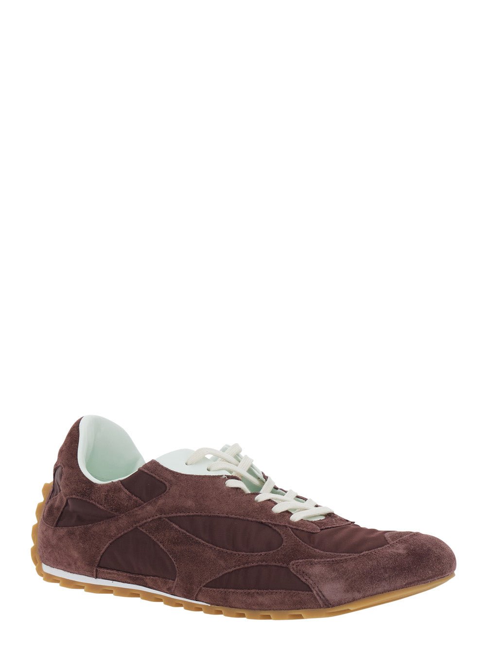 Bottega Veneta Men 'Orbit Flash' Bordeaux Low Top Sneakers With Rubber Sole And Logo Patch On The Tongue In Suede For Men BOTTEGA VENETA