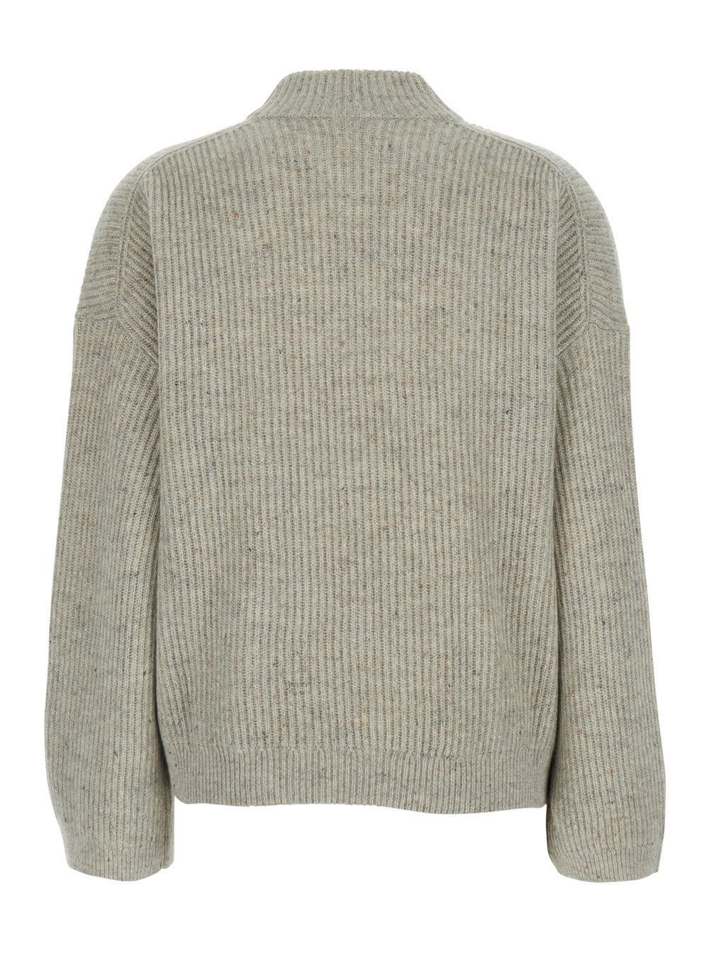 Brunello Cucinelli Women Gray Turtleneck Knit Sweater In Cashmere For Women BRUNELLO CUCINELLI