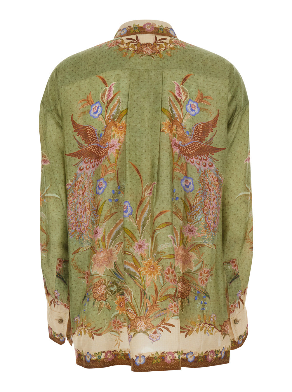 Zimmermann Women 'Indra' Multicolor Shirt With Classic Collar And All-Over Floral Motif In Silk For Women ZIMMERMANN