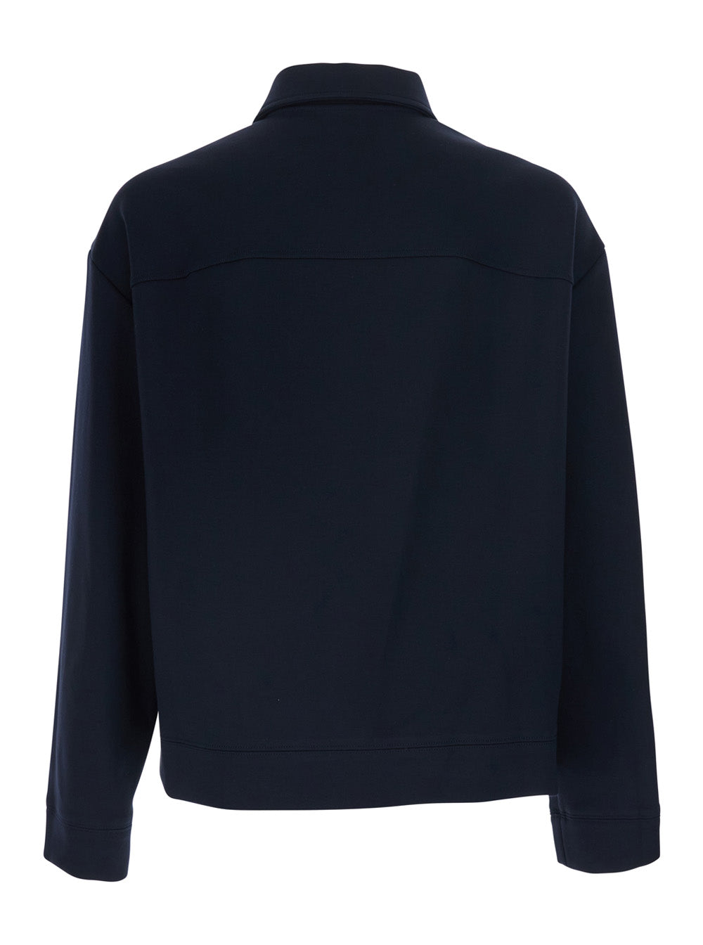 Gucci Men Blue Jacket With Front Closure And Gg Logo Detail In Cotton Jersey Men GUCCI