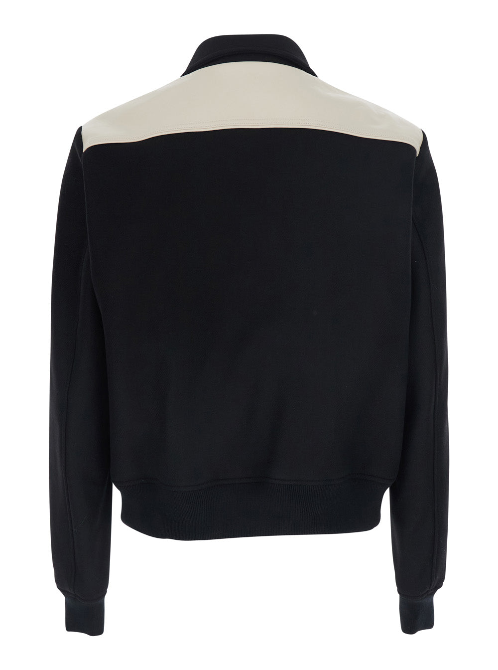 Amiri Men Black Jacket With Classic Collar And Logo Patch On The Front In Wool Blend For Men AMIRI