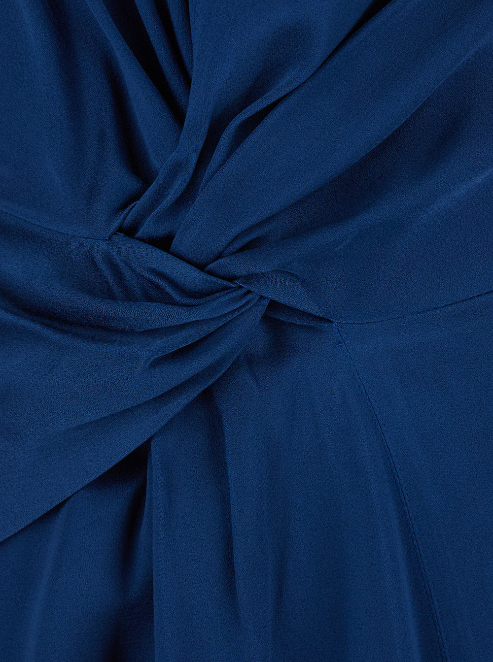 Victoria Beckham Women 'Aria' Blue Long Dress With Round Neck And Ruffles On The Front In Viscose Blend For Women VICTORIA BECKHAM