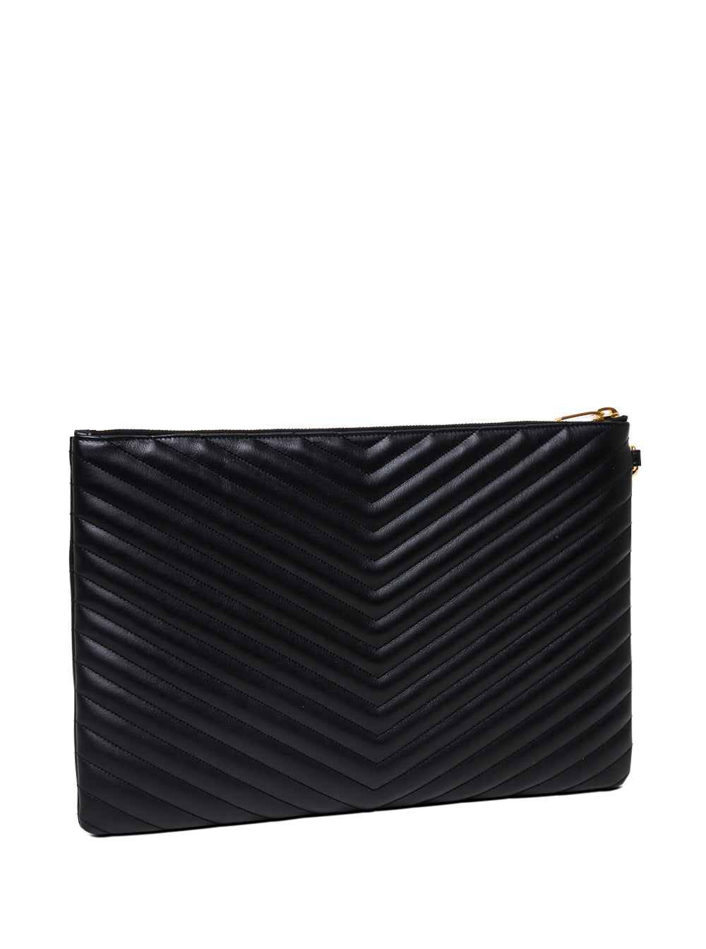 Saint Laurent Women Handbag 'Jolie' In Chevron Leather And Black Metal Logo Woman SAINT LAURENT