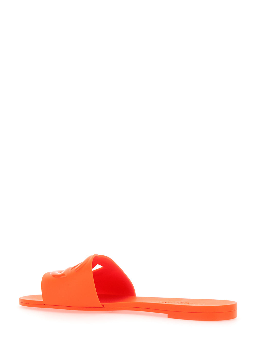 Dolce & Gabbana Women 'Jelly' Orange Slip-On Sandals With Logo Detail In Rubber For Women DOLCE & GABBANA
