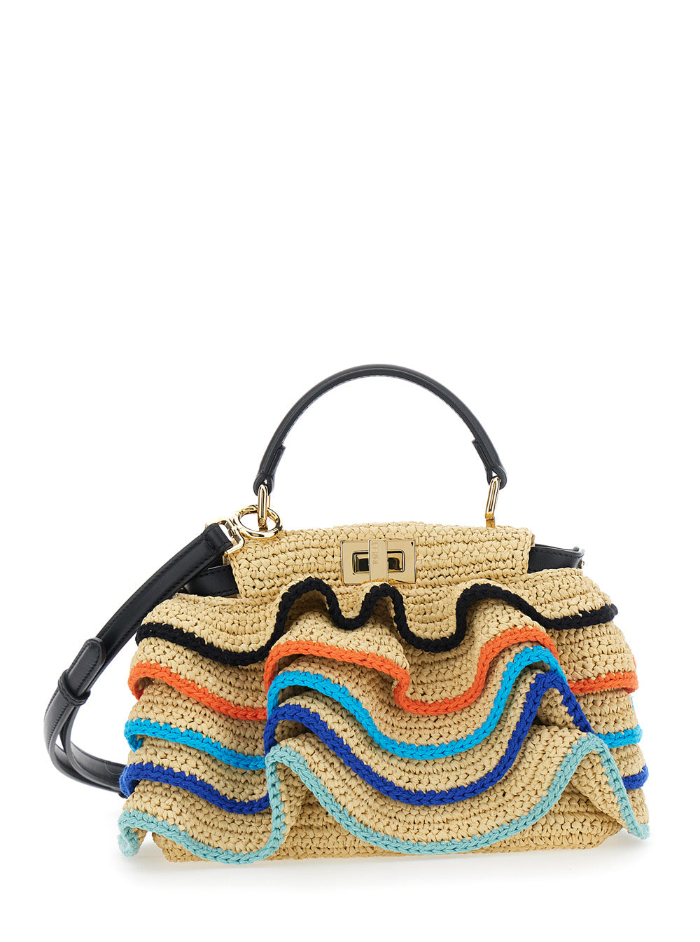 Fendi Women Peekaboo Mini Raffia FENDI
