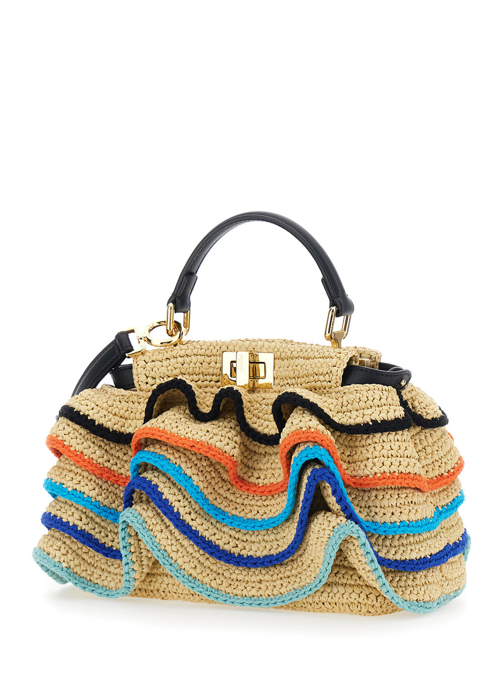 Fendi Women Peekaboo Mini Raffia FENDI
