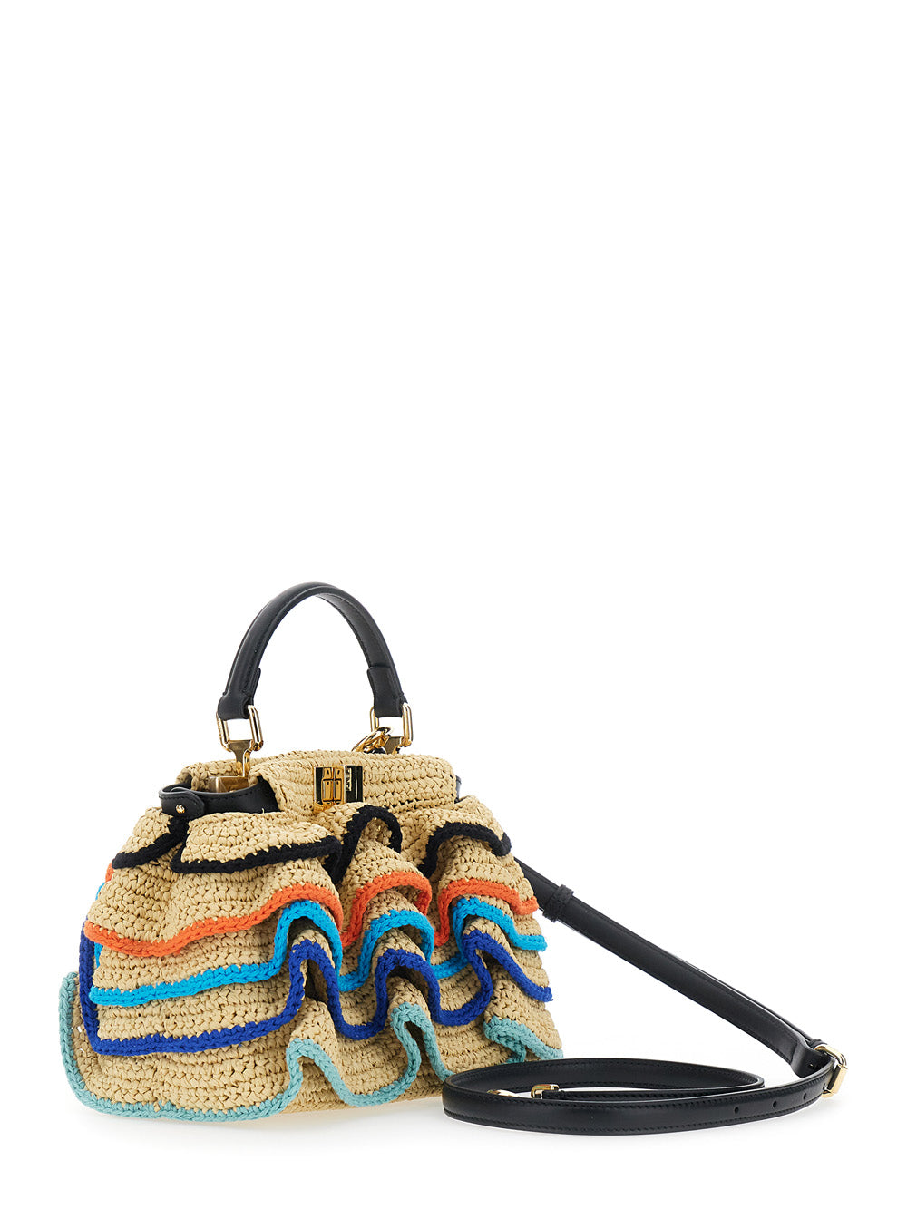Fendi Women Peekaboo Mini Raffia FENDI