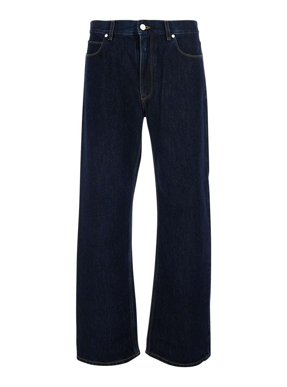 Fendi Men Blue Jeans With Logo Patch On The Back In Denim For Men FENDI