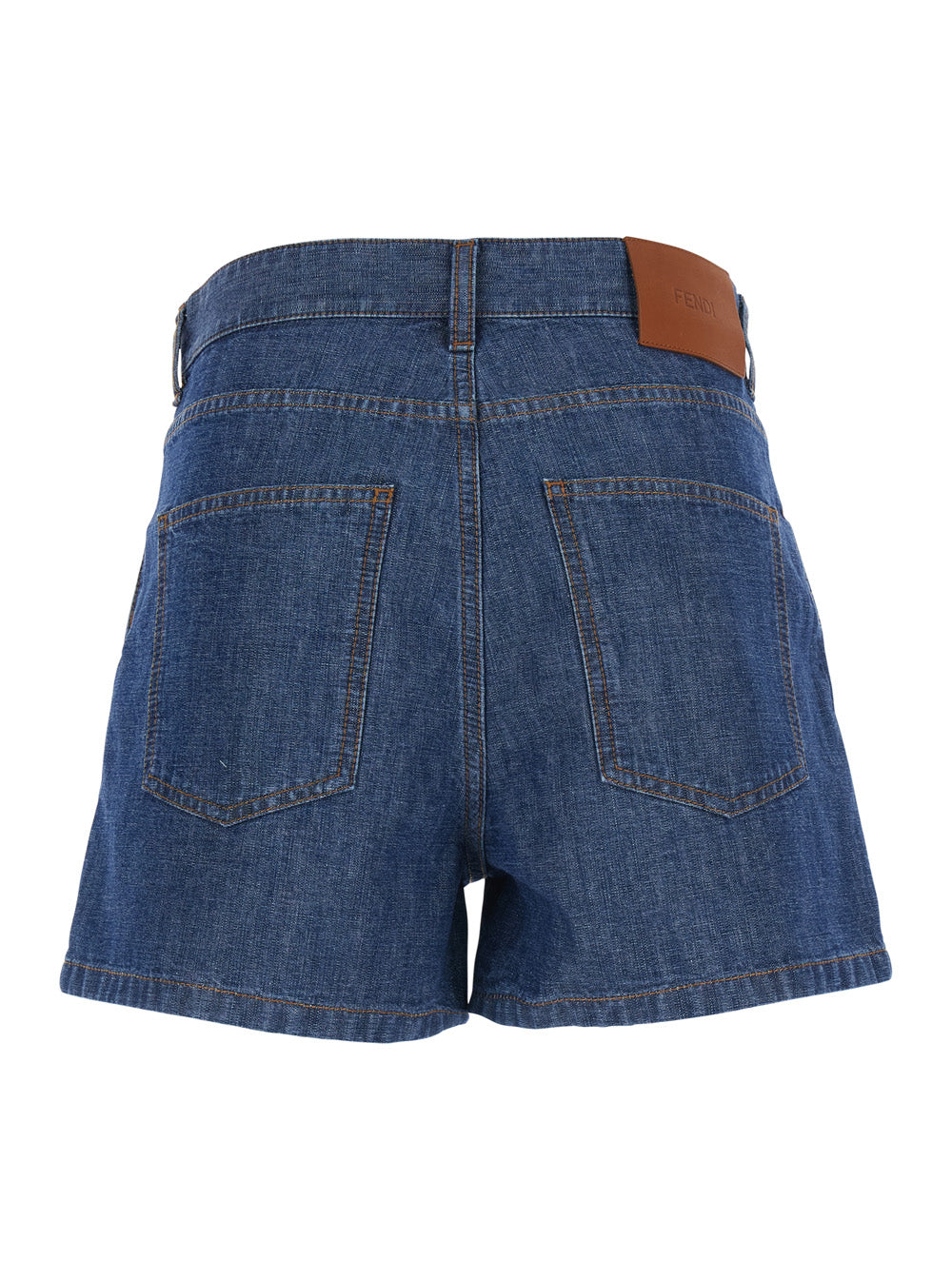 Fendi Women Chambray Denim Shorts FENDI