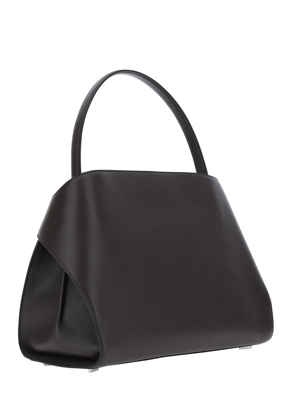 Ferragamo Women 'Hug Media' Black Handbag With Logo And Gancini Buckles In Leather For Women FERRAGAMO