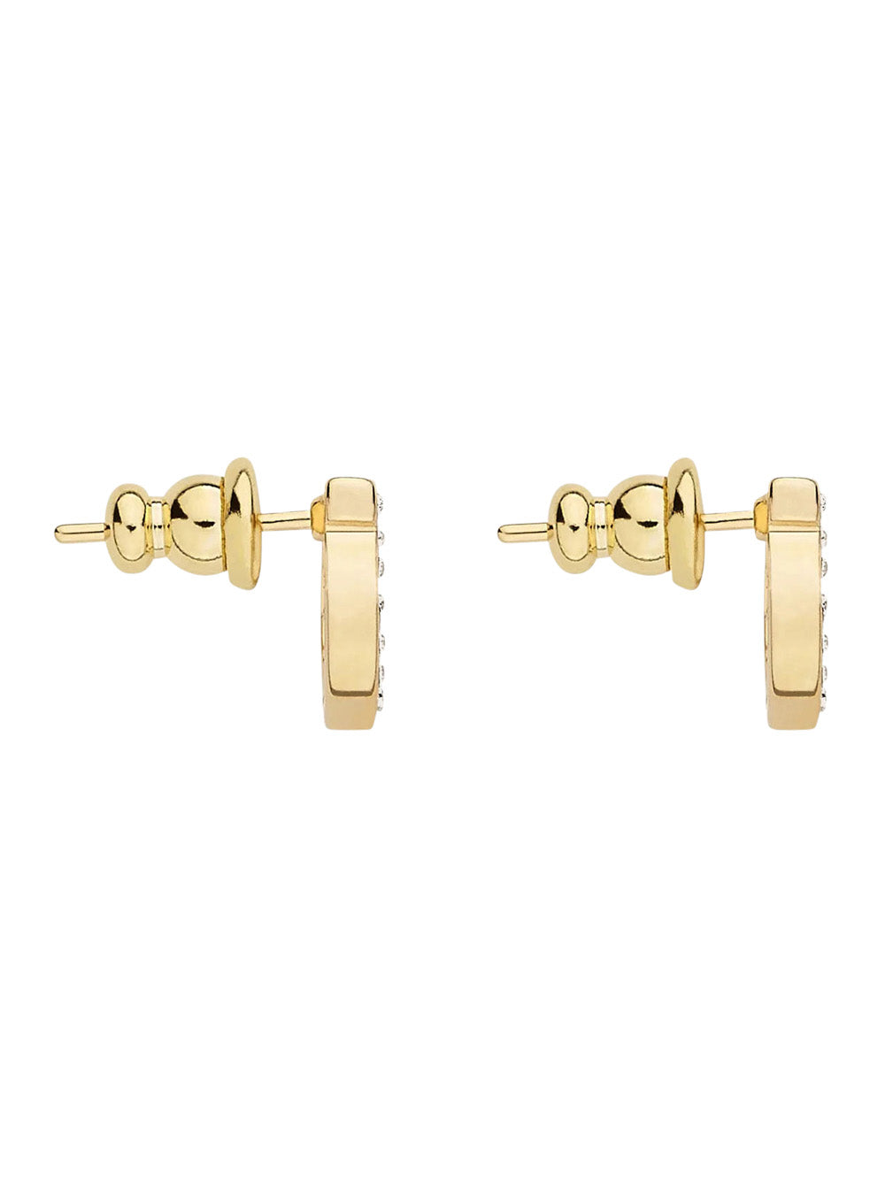 Ferragamo Women Gold-Colored Earrings With Gancini Design And Butterfly Closure In Brass For Women FERRAGAMO