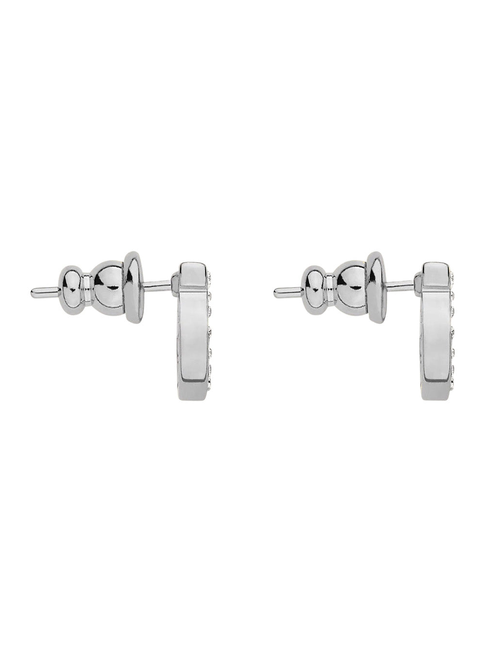 Ferragamo Women Silver-Colored Earrings With Gancini Design And Butterfly Clasp In Brass For Women FERRAGAMO