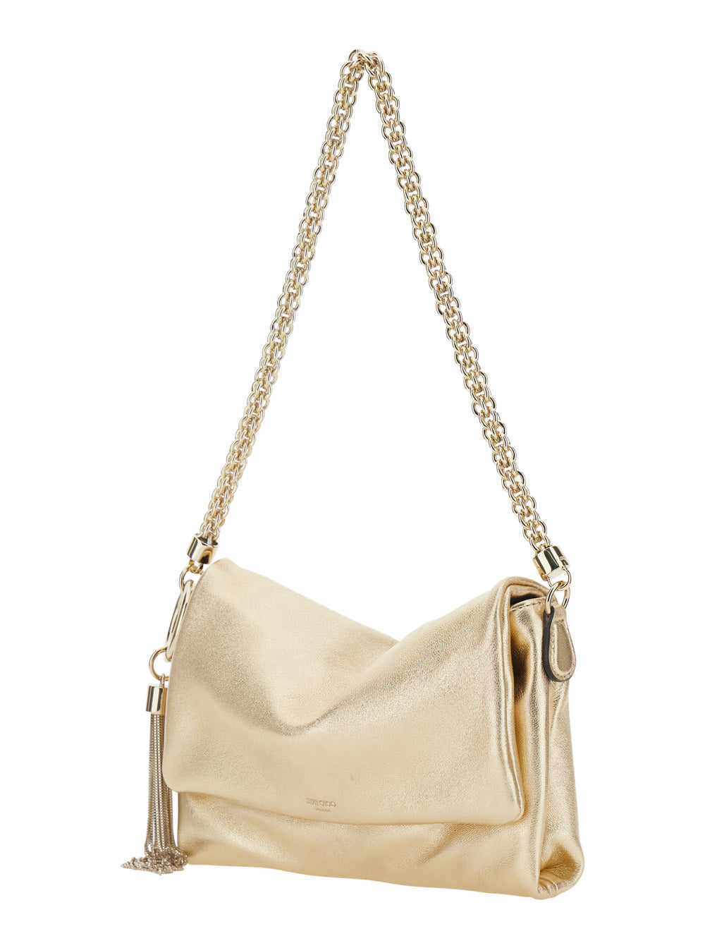 Jimmy Choo Women 'Callie' Gold Colored Mini Bag With Chain Strap And Logo On Front In Leather Blend For Women JIMMY CHOO
