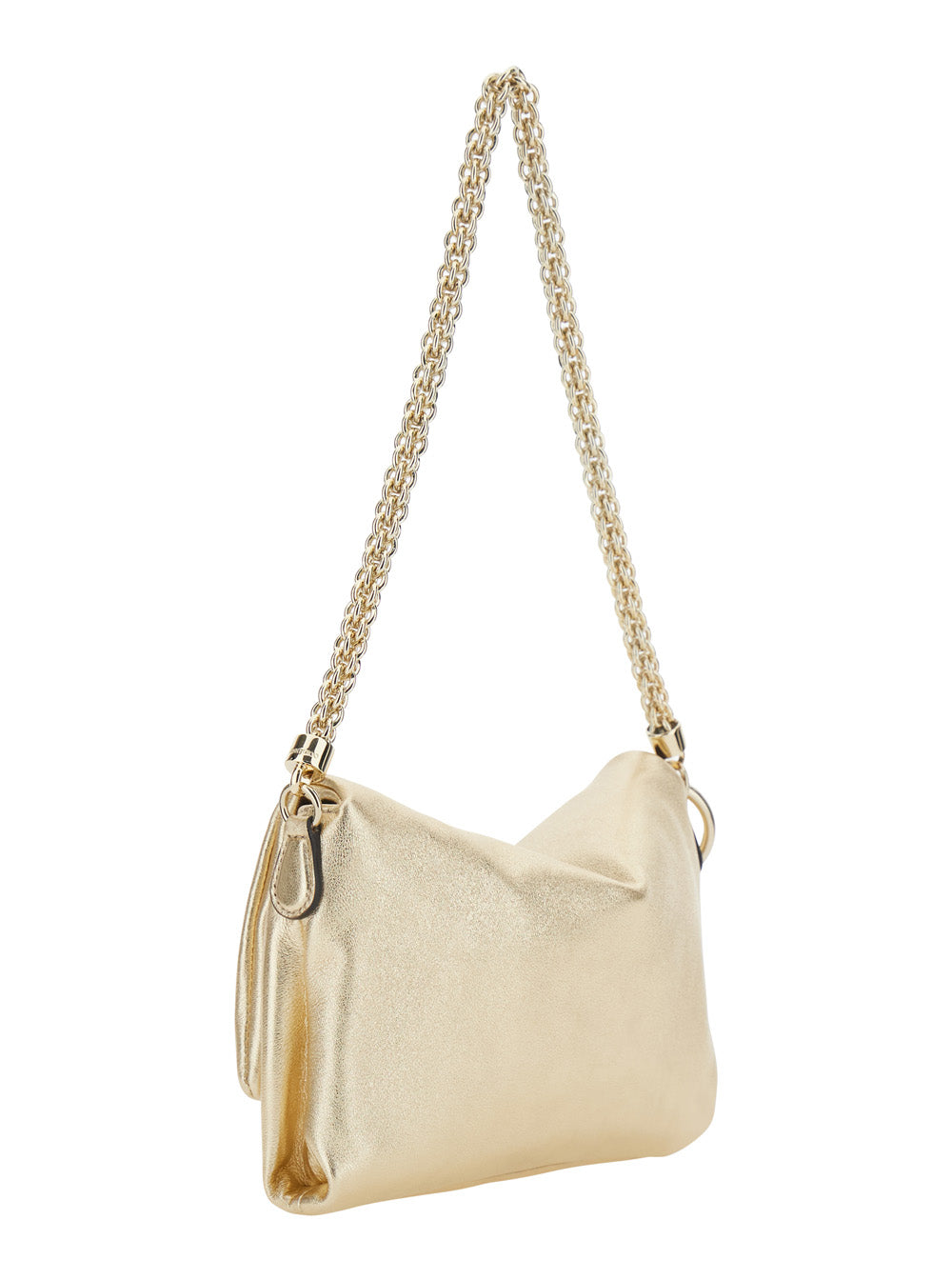 Jimmy Choo Women 'Callie' Gold Colored Mini Bag With Chain Strap And Logo On Front In Leather Blend For Women JIMMY CHOO