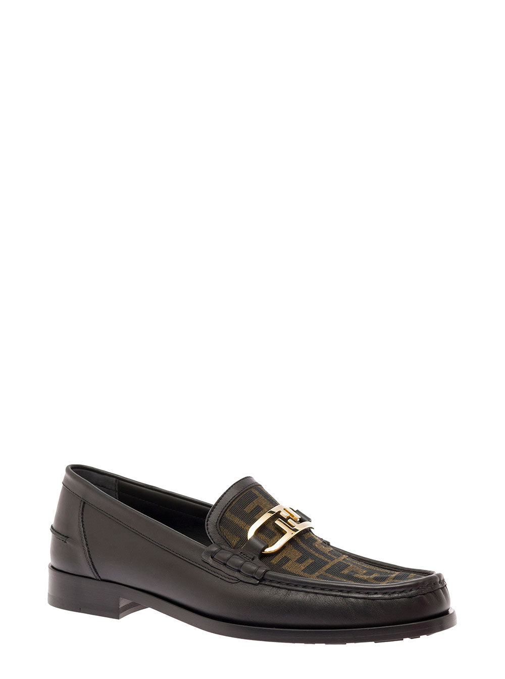 Fendi Men O¿Lock Loafer Tessuto Jacq.Ff+Vitello FENDI