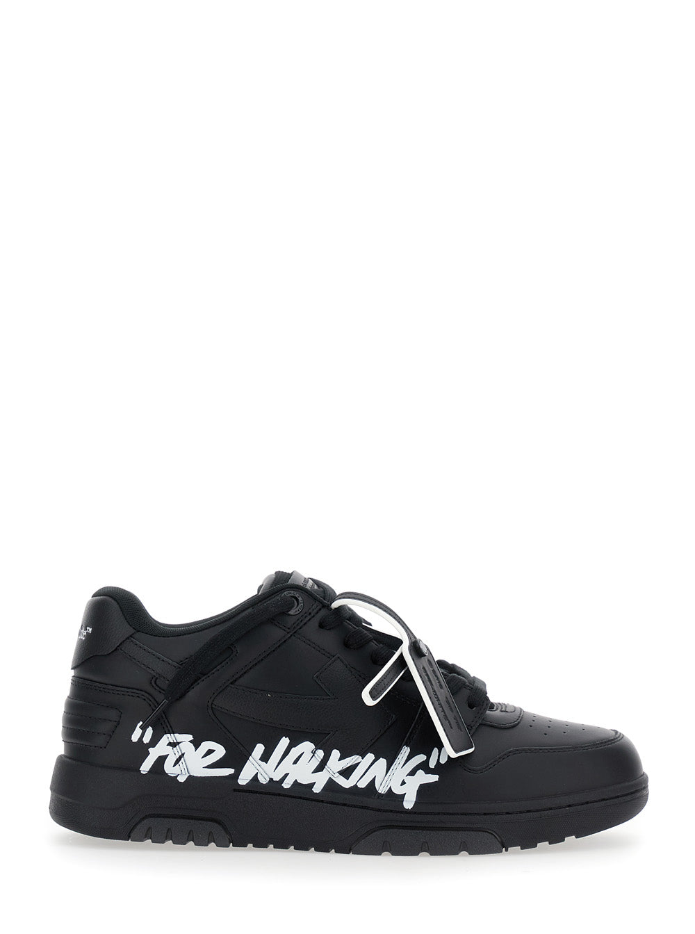 Off-White Men Sneakers 'Out Of Office' With Arrow Patch In Black Leather Men OFF-WHITE