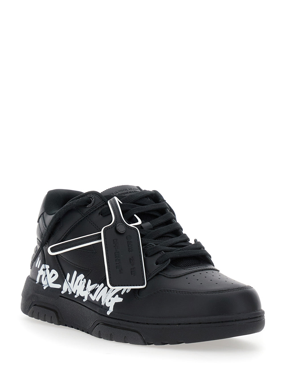 Off-White Men Sneakers 'Out Of Office' With Arrow Patch In Black Leather Men OFF-WHITE
