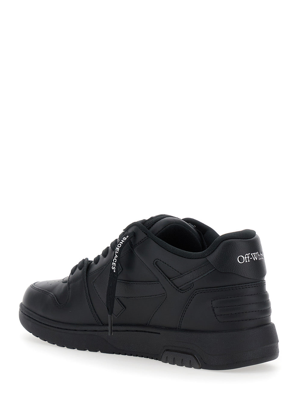 Off-White Men Sneakers 'Out Of Office' With Arrow Patch In Black Leather Men OFF-WHITE