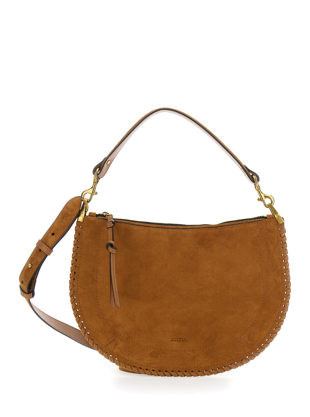 Isabel Marant Women 'Louise' Brown Shoulder Bag With Removable Strap In Suede For Women ISABEL MARANT