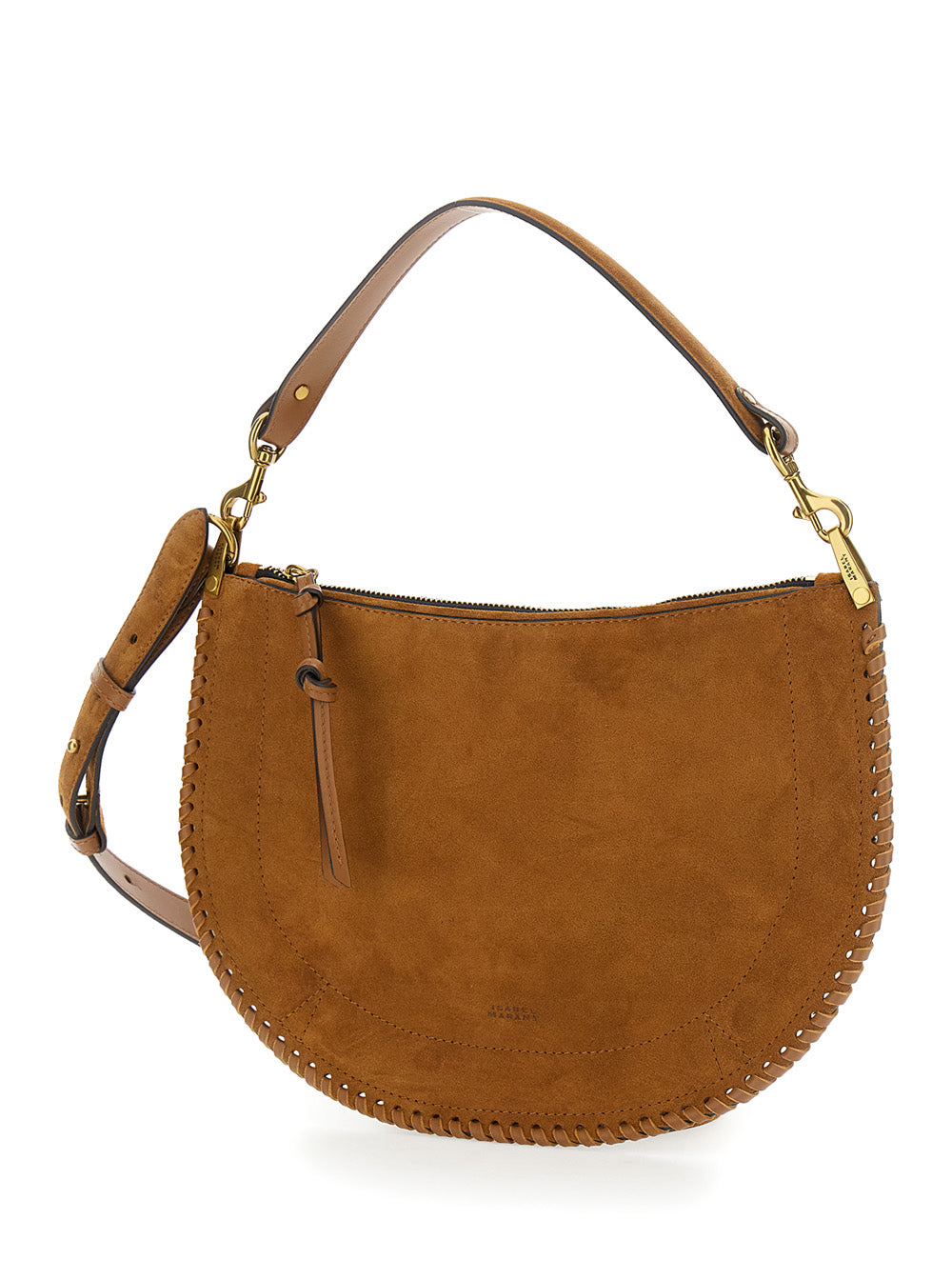 Isabel Marant Women 'Louise' Brown Shoulder Bag With Removable Strap In Suede For Women ISABEL MARANT