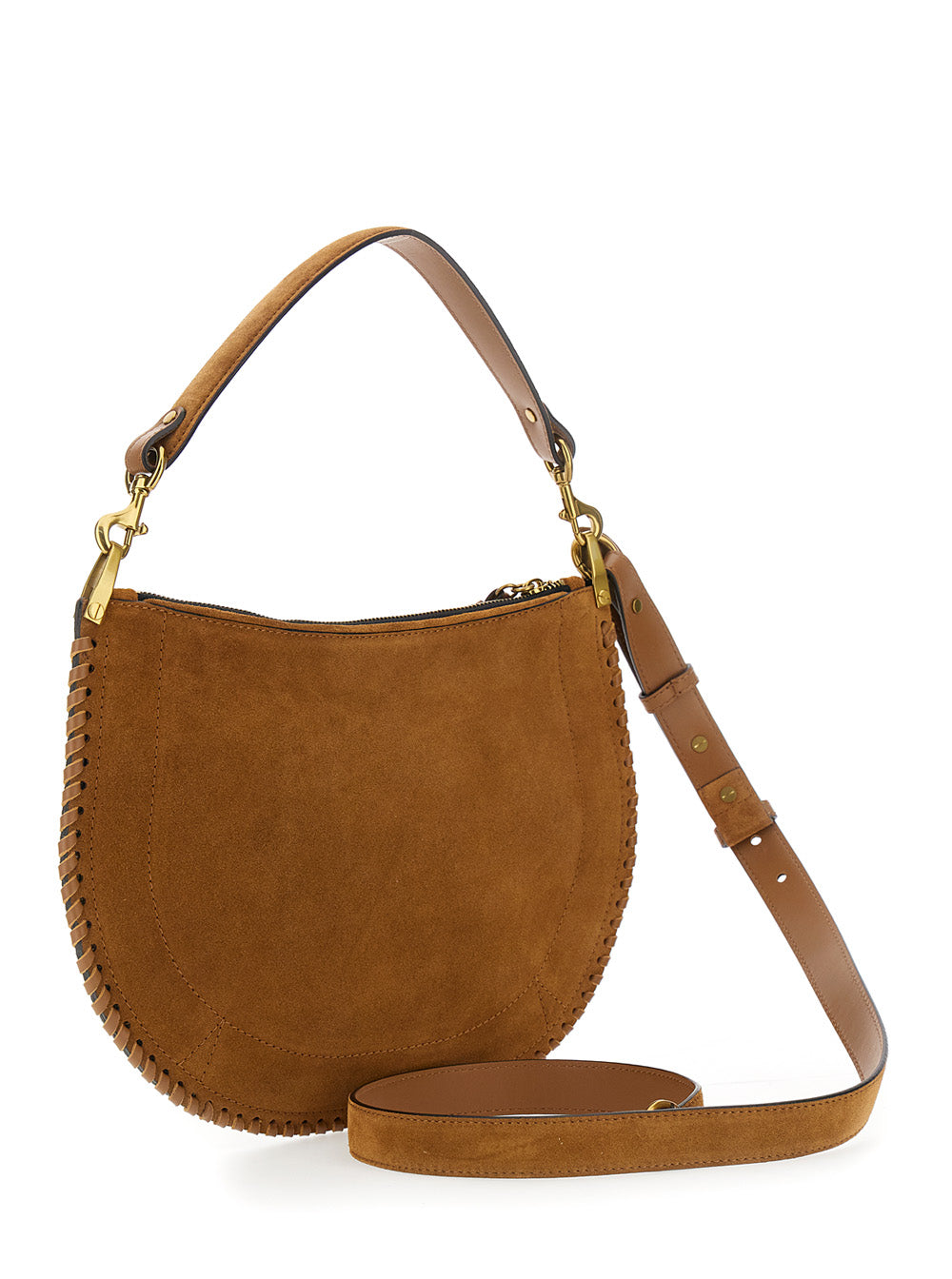 Isabel Marant Women 'Louise' Brown Shoulder Bag With Removable Strap In Suede For Women ISABEL MARANT