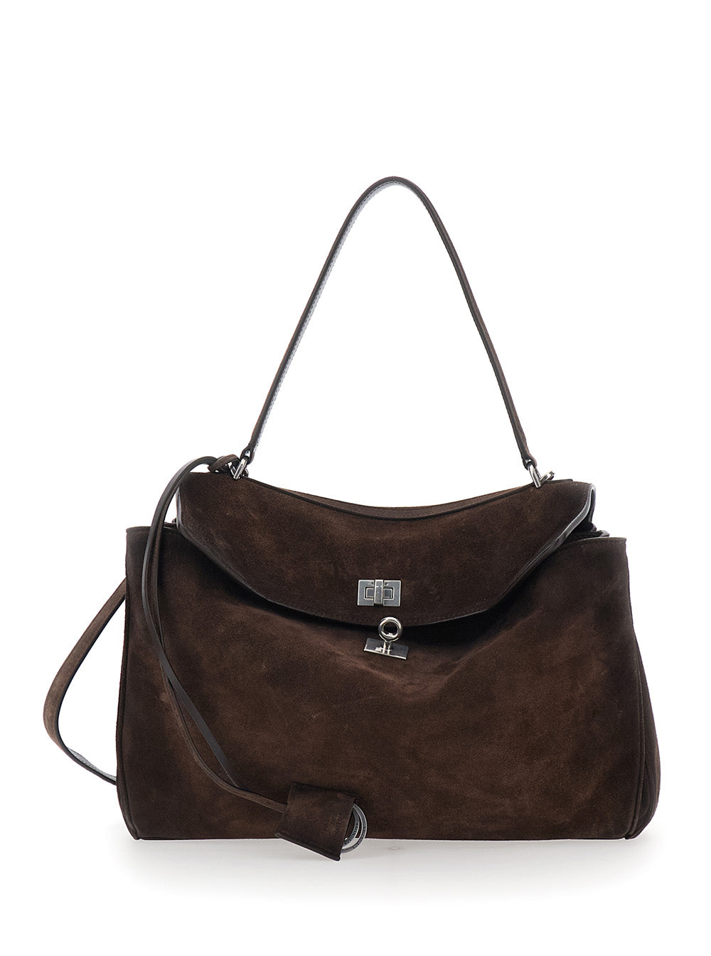 Balenciaga Women Shoulder Bag 'Rodeo Media' With Removable Brown Leather Strap For Women BALENCIAGA