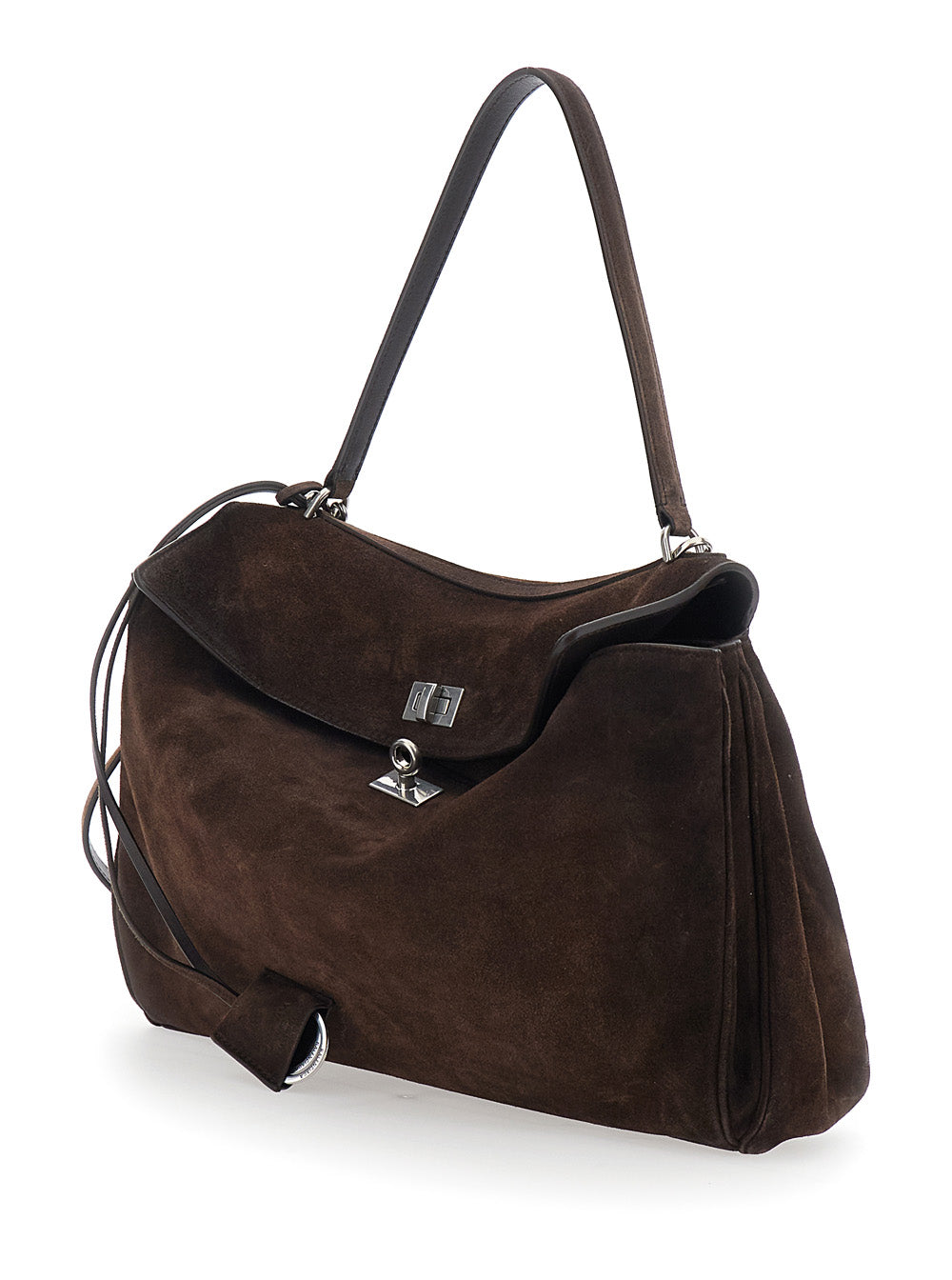 Balenciaga Women Shoulder Bag 'Rodeo Media' With Removable Brown Leather Strap For Women BALENCIAGA