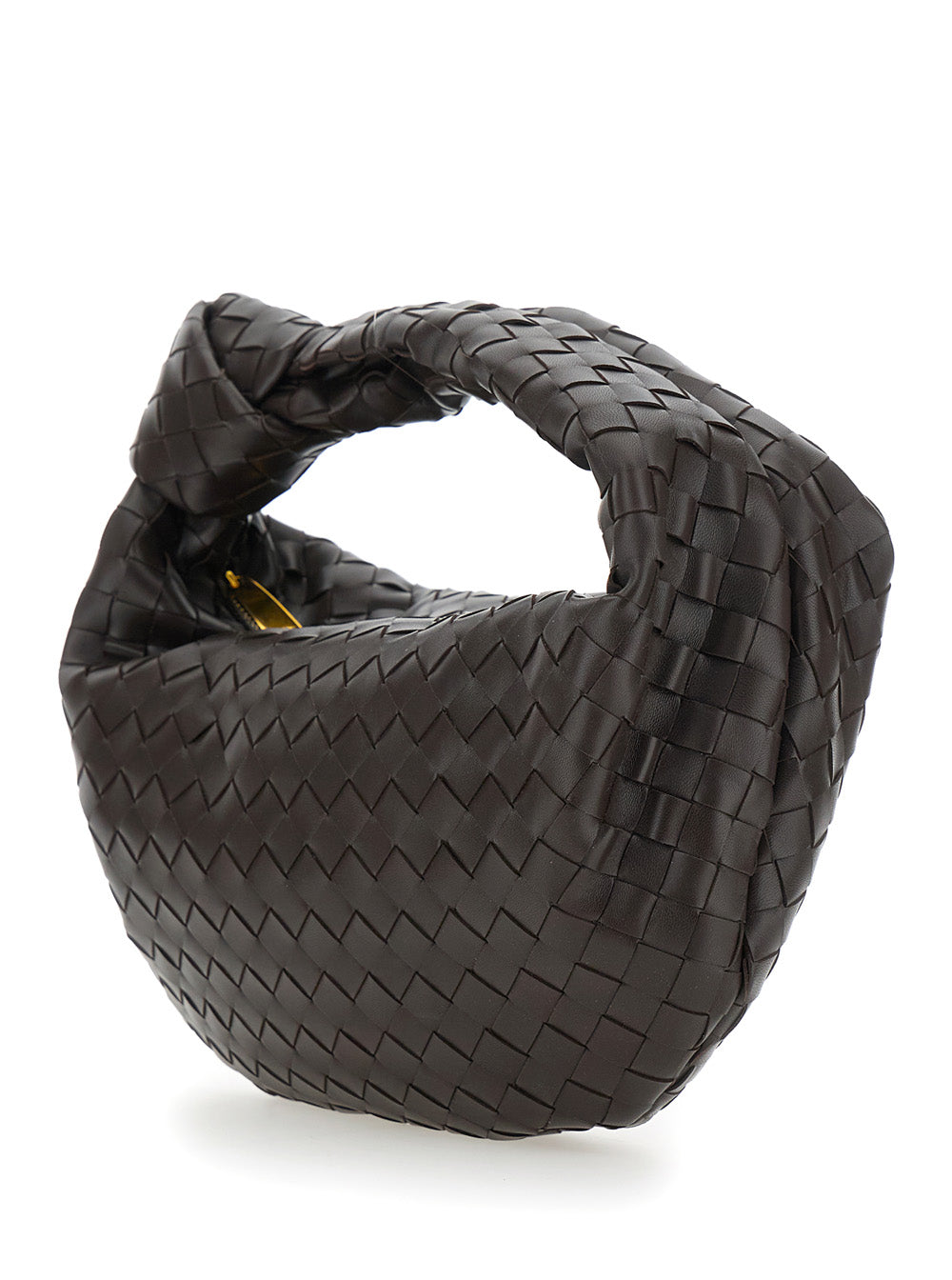 Bottega Veneta Women Shoulder Bag 'Jodie' Small With Knot Detail And Intreccio Motif In Brown For Women BOTTEGA VENETA