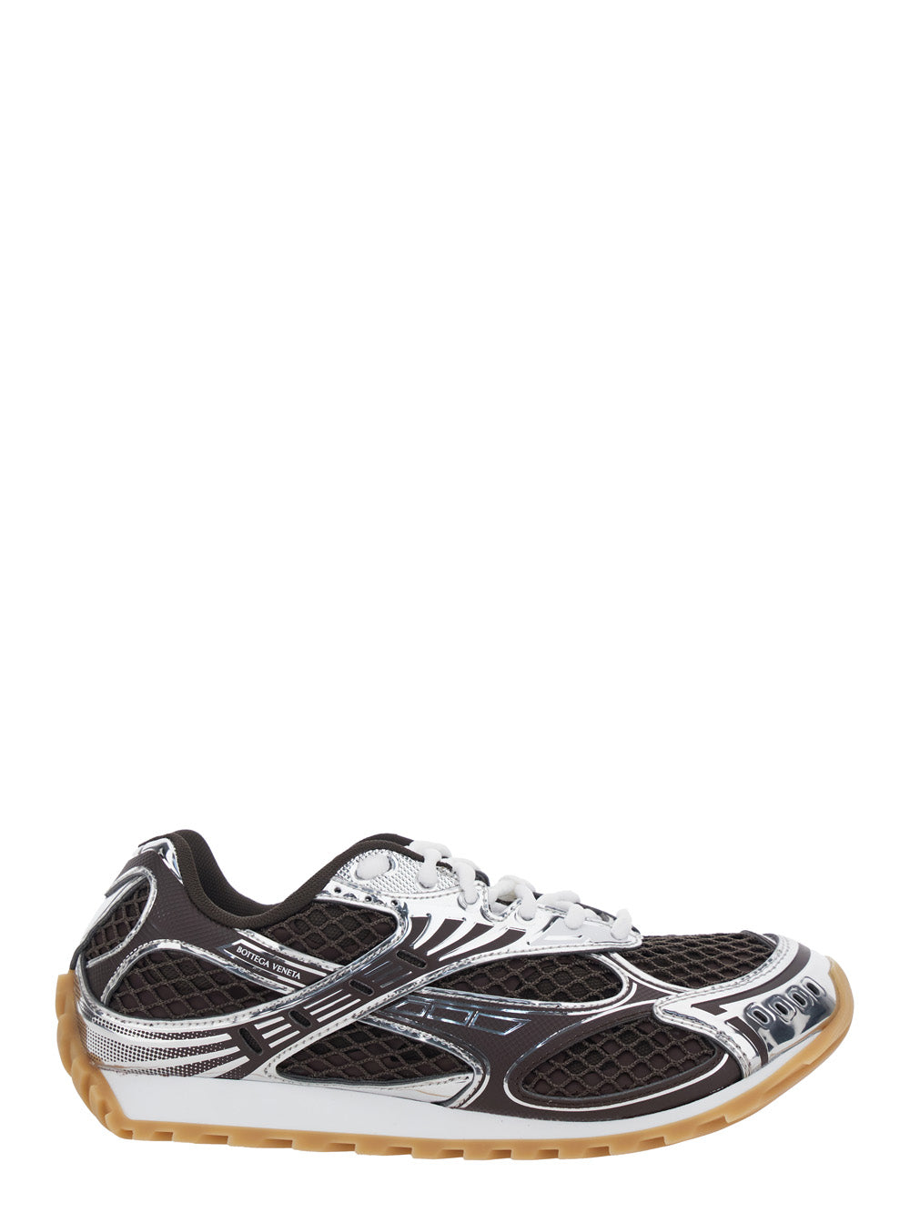 Bottega Veneta Women Sneakers 'Orbit' With Logo Lettering Detail In Brown Tech Fabric For Women BOTTEGA VENETA
