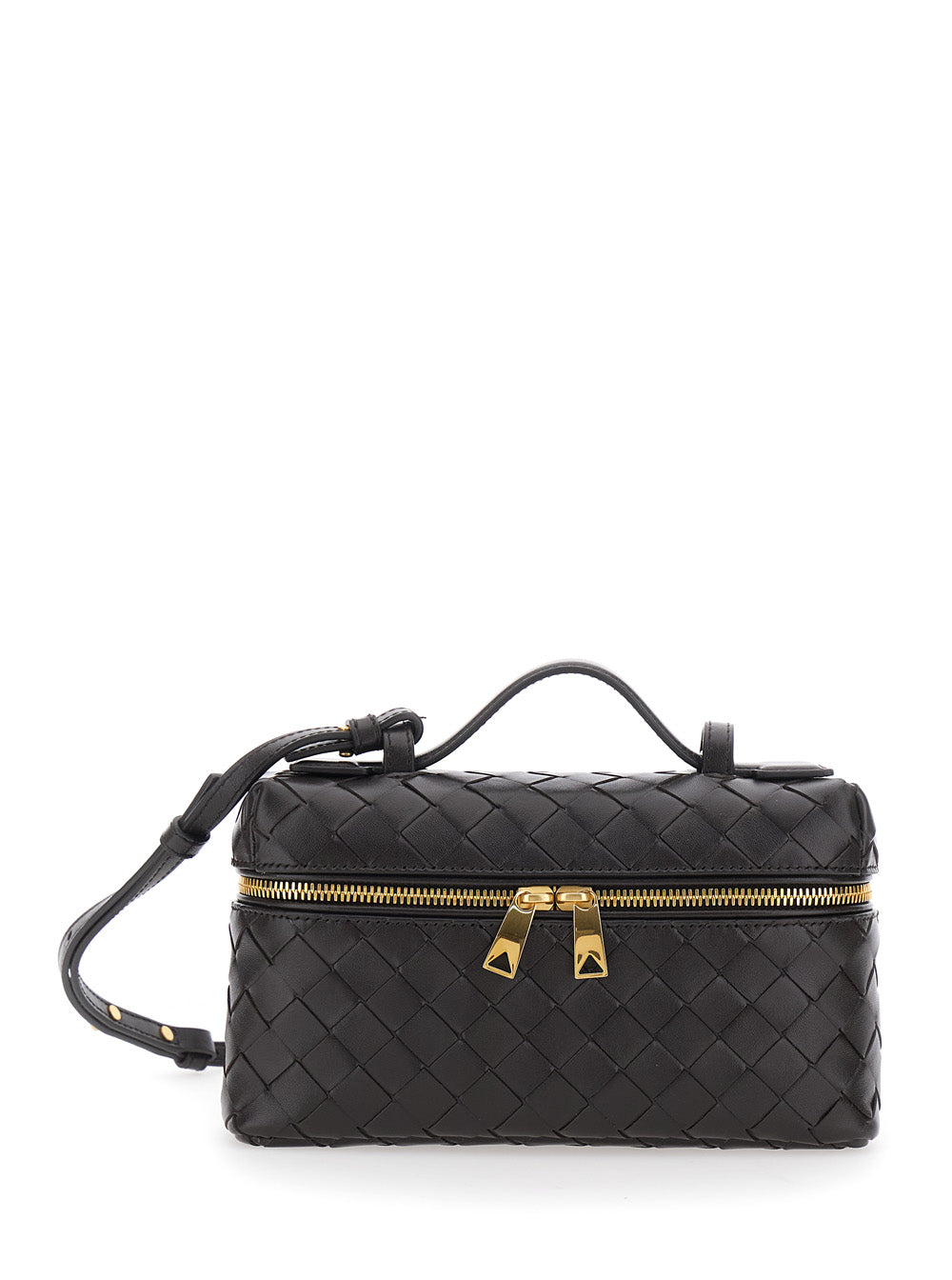 Bottega Veneta Women Crossbody Bag 'Bang Bang' With Removable Strap And Intreccio Motif In Brown Leather For Women BOTTEGA VENETA