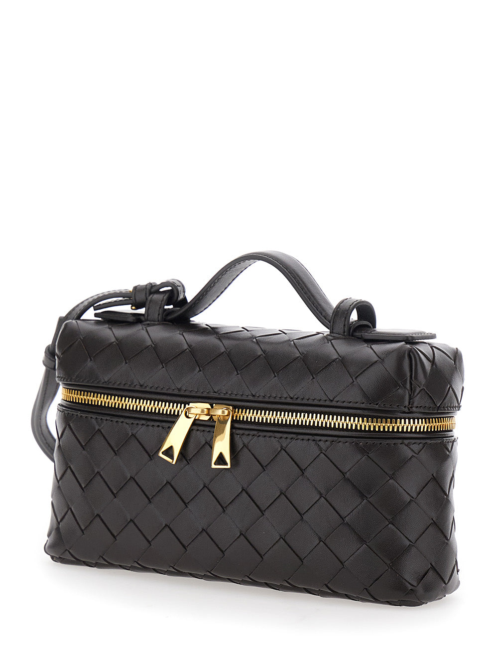 Bottega Veneta Women Crossbody Bag 'Bang Bang' With Removable Strap And Intreccio Motif In Brown Leather For Women BOTTEGA VENETA