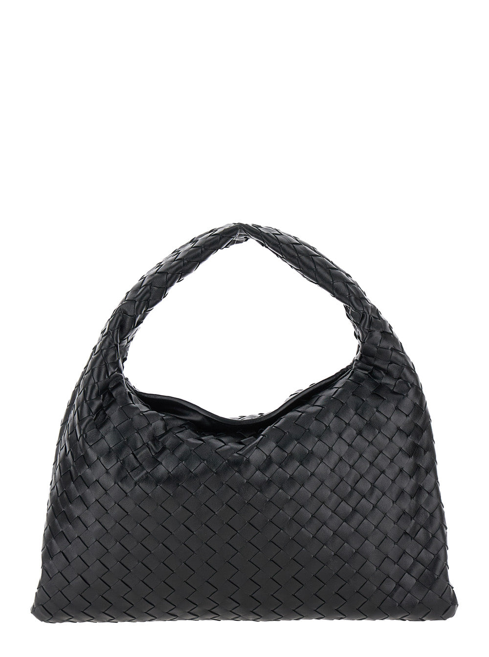 Bottega Veneta Women Shoulder Bag 'Hop Piccola' With Intreccio Motif In Black Leather For Women BOTTEGA VENETA