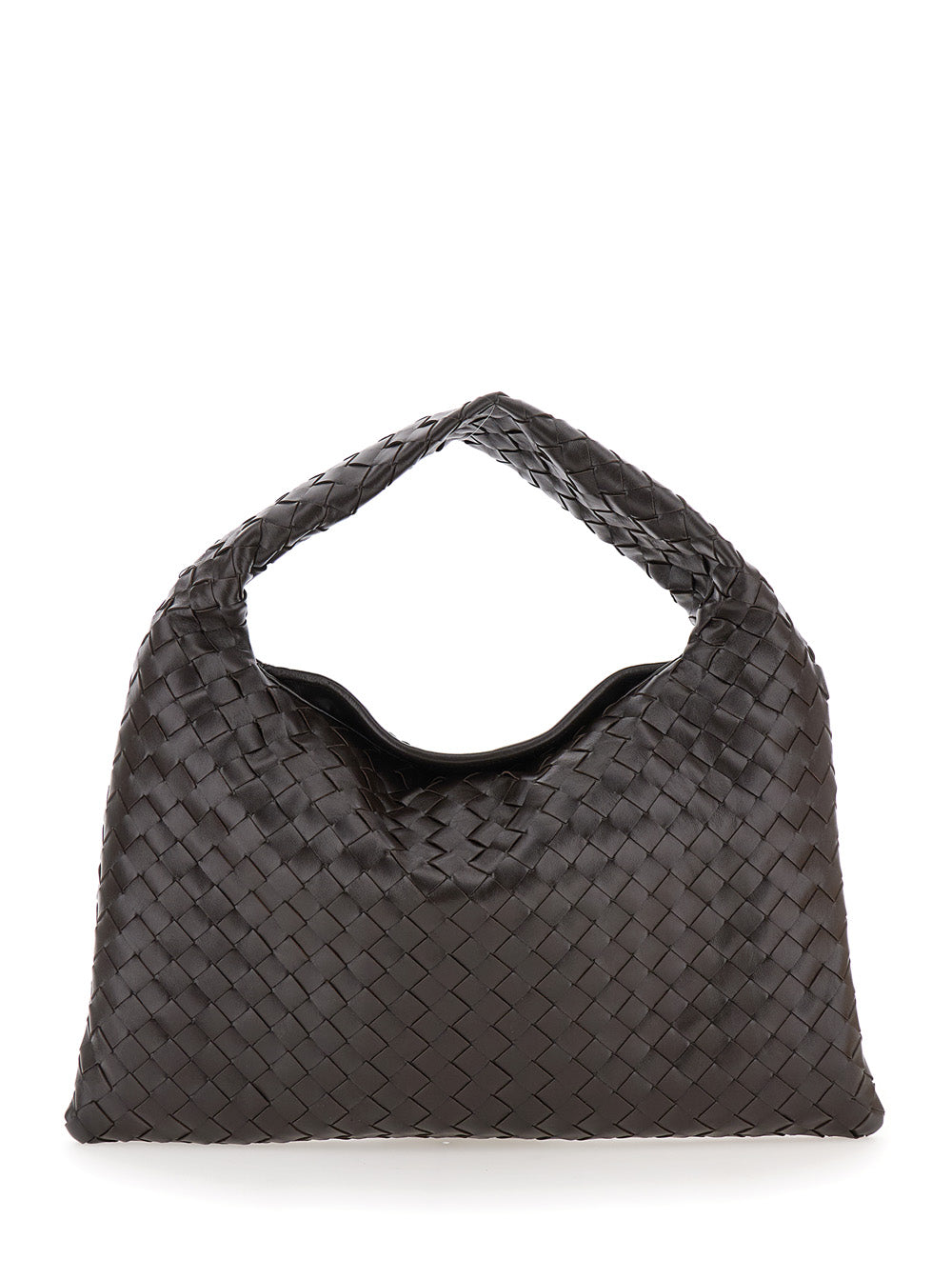 Bottega Veneta Women Shoulder Bag 'Hop Piccola' With Intreccio Motif In Brown Leather For Women BOTTEGA VENETA