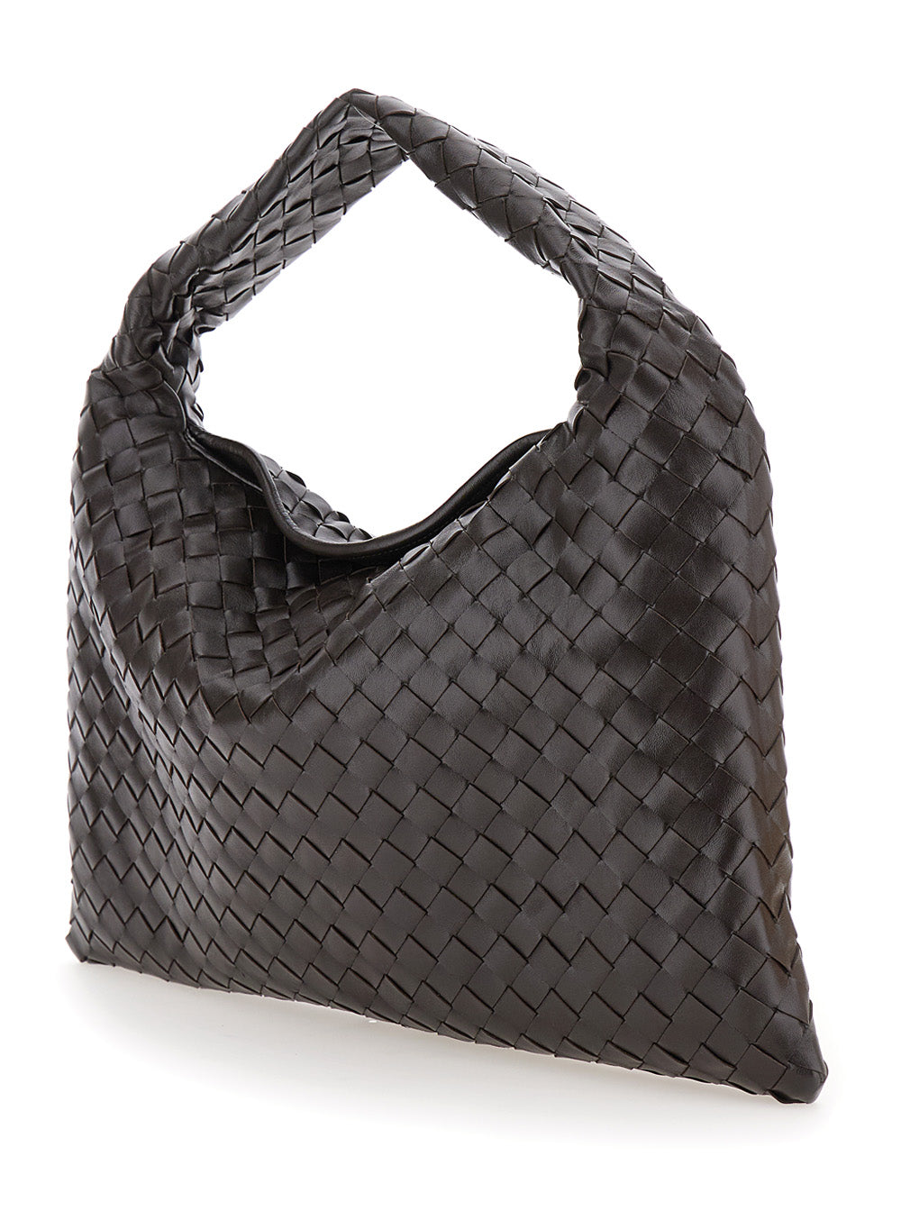 Bottega Veneta Women Shoulder Bag 'Hop Piccola' With Intreccio Motif In Brown Leather For Women BOTTEGA VENETA
