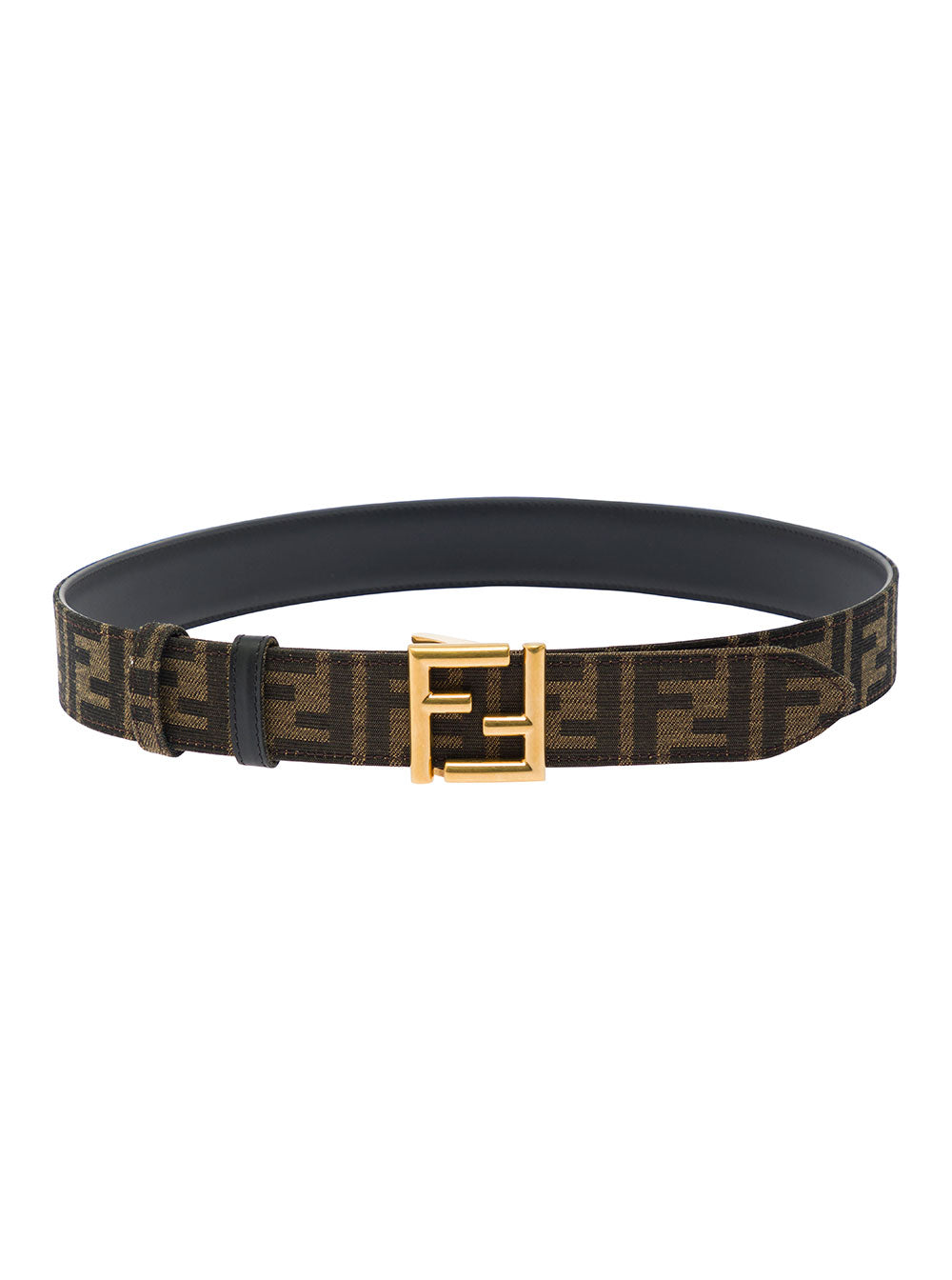 Fendi Women Reversible Belt With Ff Logo Buckle In Brown And Black Leather For Women FENDI