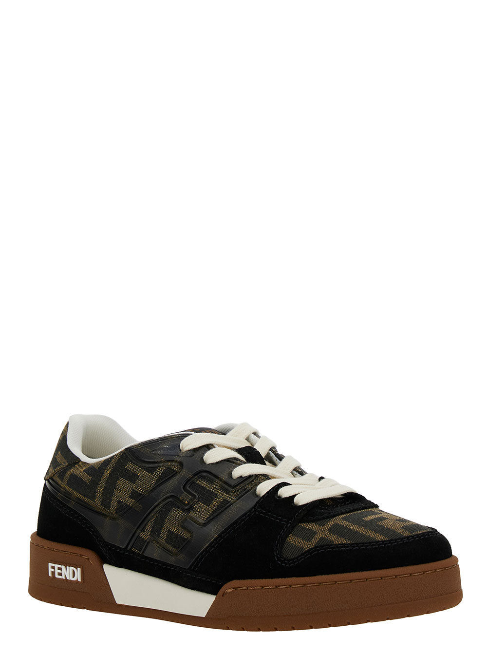 Fendi Women Low Top Sneakers 'Fendi Match' With Multicolor Leather Ff Application For Women FENDI