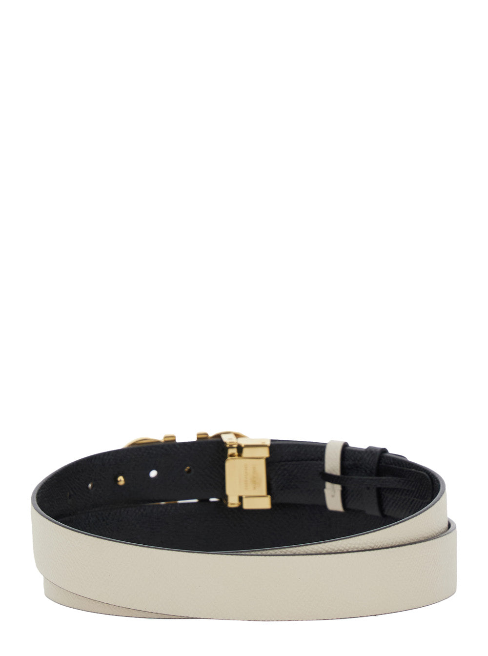 Ferragamo Women Belt With Gancini Buckle And Logo Lettering In White Leather For Women FERRAGAMO